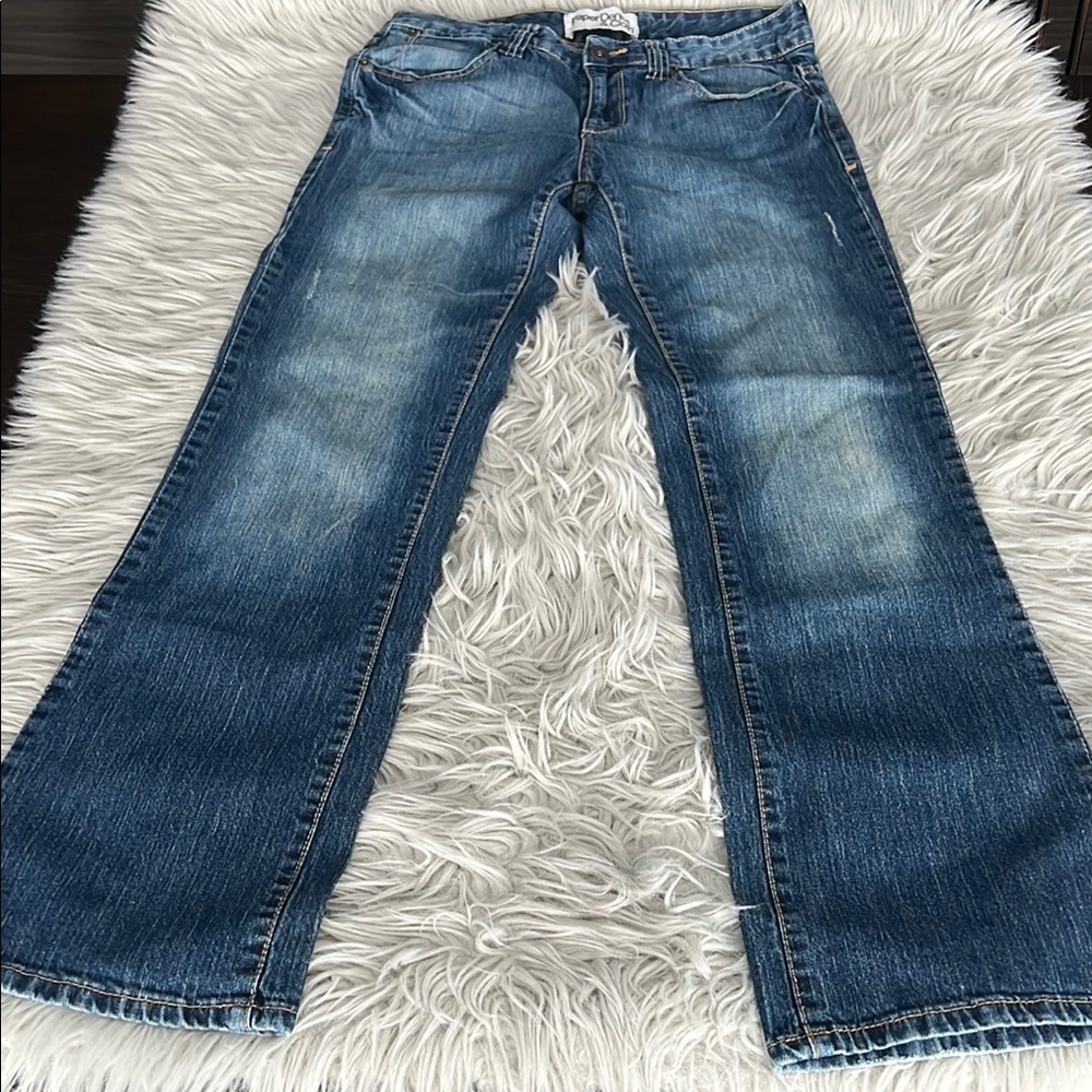 Paper Denim & Cloth Blue Boot Cut Jeans with Vintage Wash